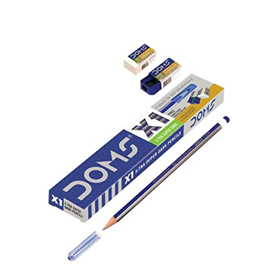 DOMS X1 X-TRA SUPER DARK HEXAGONAL PENCILS 12PK